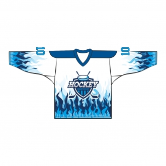 Хоккейная майка 501 круглое плечо расцветка 5 белая